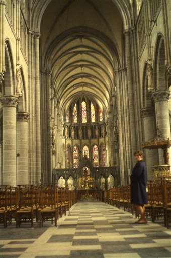 inside cathedral in Reims